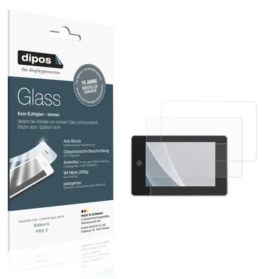 Produktbild von 2x Schutzfolie für Balearis PRO 3 matt - Anti-Shock 9H Folie dipos Glass Kunststoffglas