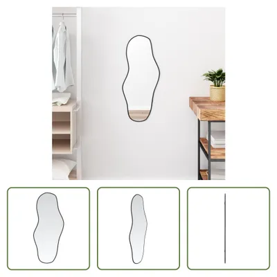 Obrázek produktu pro The Living Store Nástěnné zrcadlo černé 70x30 cm