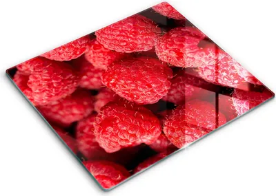 Zdjęcie produktu dla Deska kuchenna – 60 cm x 52 cm - Szklana deska do krojenia - Szkło hartowane – Antypoślizgowa - Owoce Maliny