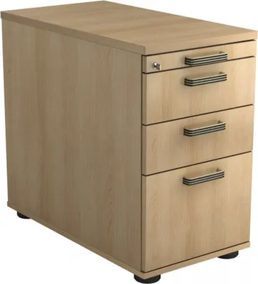 Produktbild von SIGNA SC40 SG - Rollcontainer Eiche mit Hängeregistratur Streifengriff Kunststoff