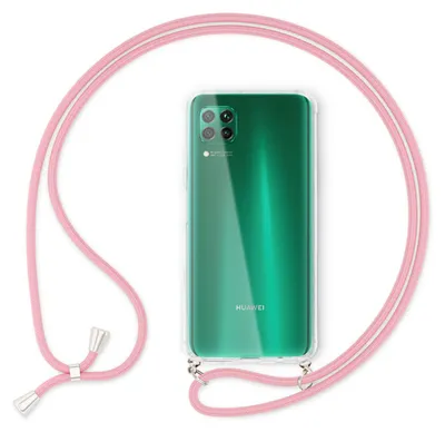 Obrázok produktu pre NALIA Puzdro na mobilný telefón s retiazkou pre Huawei P40 lite, tenký náhrdelník, tvrdý kryt, ružová farba