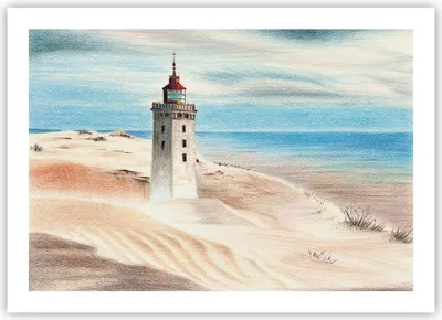 Produktbild von Poster - Poster ohne Rahmen - Laterne Meer Bild - 70x50 cm - Wand Bild - Wanddeko - Wandbilder - Kunstposter - Wandposter - Bilder - Kunstdruck - Wanddekoration - Wandbild - P2XAA70x50-4764