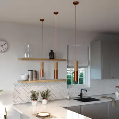 Produktbild von Creative Cables Tub-e14 Holz-und Metallrohr Für Strahler Mit Doppelringlampenhalter Golden  Golden One Size