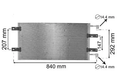 Produktbild von VAN WEZEL 43005314 Kondensator Klimaanlage Klimakondensator für OPEL Vivaro A Kastenwagen (X83)
