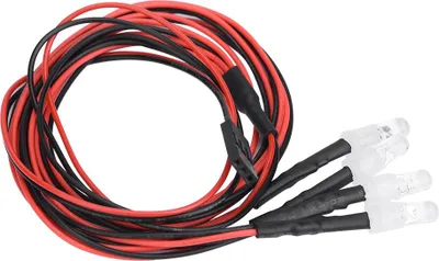 Image de 4PCS 5mm phares accessoires RC LED pour 1/10 modèle de voiture camion (13#Lumière blanche Lumière rouge)