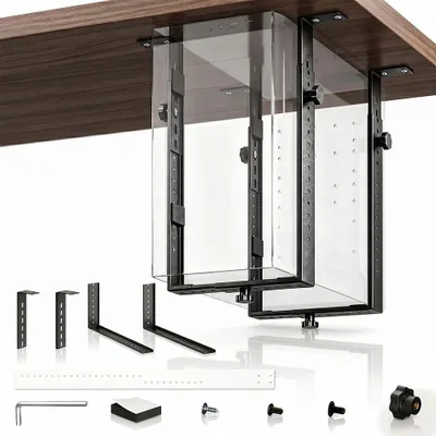 Image de Support pour ordinateur de bureau, conçu pour être installé sous un bureau