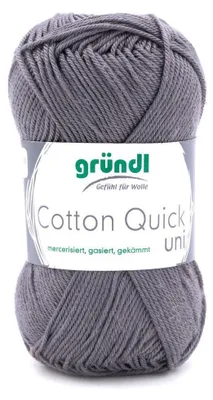 Produktbild von Gründl Baumwolle quick uni,50g.100%Baumwolle,mercerisiert,Häkel- u. Strickgarn,50g / 125 m,NS 3-4 110