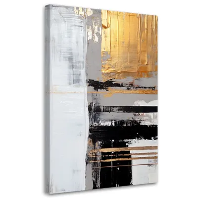Produktbild von Leinwandbild Gold Abstraktion 80x120 Feeby Gold bild für die wand bereit zum aufhängen