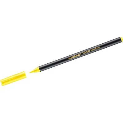 Produktbild von edding 1340 Pinselstift - gelb - 1 Stift - flexible Pinselspitze - Filzstift zum Malen, Schreiben und Zeichnen - Bullet Journals, Hand-Lettering, Mandalas, Kalligraphie