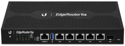 Zdjęcie produktu dla Ubiquiti EdgeRouter 6P, Ethernet WAN, Gigabit Ethernet, Czarny