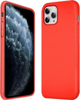 Produktbild von Conie TPU Schutzhülle für iPhone 11 Pro Tasche Case Cover Bumper Silikon Mikrofaser Inlay Hülle in Rot matt