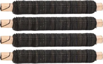 Produktbild von Novatool 4x Wickeldraht I geglüht I 0,65 mm I Draht I Basteldraht Metalldraht Blumendraht Bindedraht Biegedraht Pflanzendraht rostfrei Dekoband Dekodraht