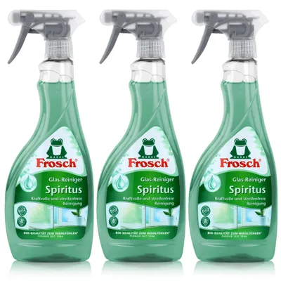 Produktbild von 3x Frosch Spiritus Glas-Reiniger Sprühflasche 500 ml