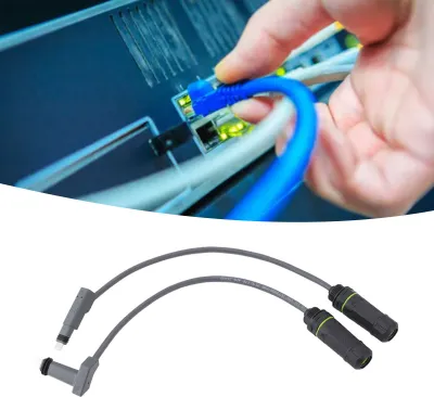 Produktbild von 2PCS SPX Stecker auf RJ45 Adapter 1200Mbps IP68 Wasserdichtes Ethernet Kabel Stecker für Dishy und Router Satellit