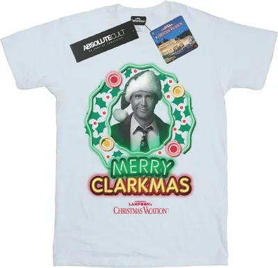 Image de National Lampoon's Christmas Vacation - T-shirt "Clarkmas" pour femme BI42147 (XXL) (Blanc)