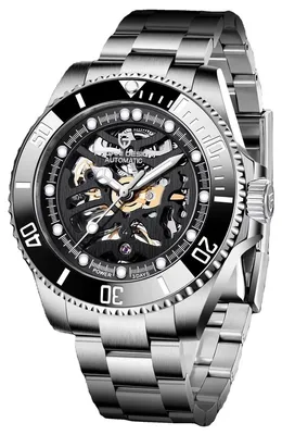 Produktbild von Herrenuhr Pagani Design Salvo, mechanisch, Edelstahl, silber/schwarz