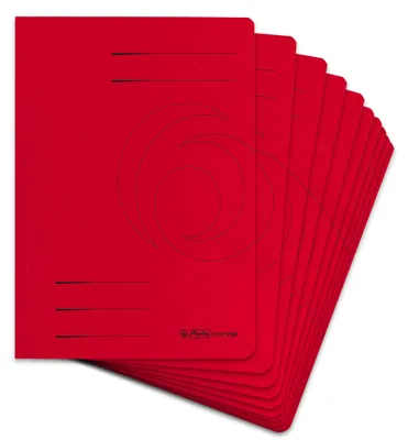 Obrázok produktu pre Herlitz, priečinok na dokumenty, formát A4, červený, kvalitný, pevný kartón, Mix, 10 kusov