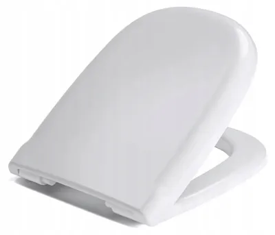 Produktbild von WC Sitz - Toilettensitz - für Roca Dama - Weiß - 43 Cm X 34 Cm - Antibakteriell - Langsame Schließung - Toilettendeckel