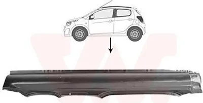 Produktbild von VAN WEZEL 0910103 Schweller Reparaturblech Einstiegblech Links für TOYOTA AYGO (WNB1, KGB1) für CITROËN C1 (PM, PN) passend für PEUGEOT 107 Schrägheck