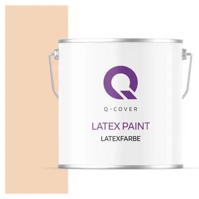 Produktbild von Latexfarbe  5 L Hell Pfirsich Innenfarbe Wandfarbe Deckenfarbe Klasse 3 Mattfarbe Scheuerfest Hohe Deckkraft