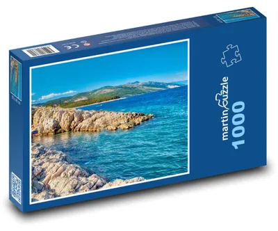 Zdjęcie produktu dla Puzzle 1000 Chorwacja - skały i plaża - martinpuzzle