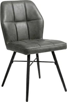 Image de Chaise de restaurant en SIMILI CUIR Gris anthracite pour Interieur