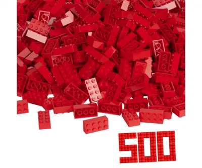 Produktbild von Simba Toys Bausteine Blox 500 rote 8er Steine lose
