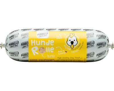 Produktbild von PURBELLO HundeRolle Huhn mit Möhren & Erbsen, Adult, jede Rasse, Karotte, Huhn, 800 g