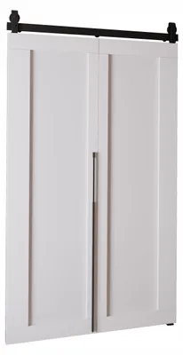 Produktbild von KierMoebel Schiebetür Komplettset QUDIO M1 Weiß 106x205x3,2 cm Wohnzimmer Schiebetür