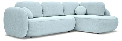 Produktbild von Ecksofa mit Schlaffunktion und Bettkasten Olemo rechts Eisazur