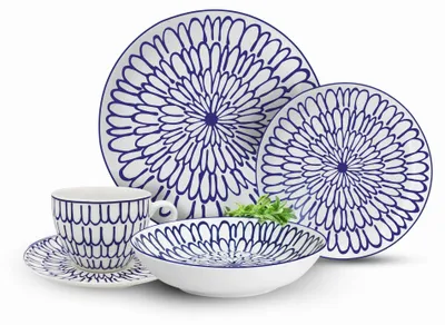Produktbild von MG Home Fiori Porzellan Service-Set 16-teilig für 4 Personen
