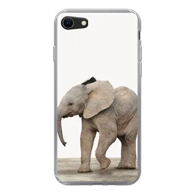 Produktbild von MuchoWow® Handyhülle Schutzhülle Hülle für iPhone 7 Baby-Elefant - Tiere - Kinder - Mädchen - Jungen Silikon Softcase Handy Hülle - Kartenhalter