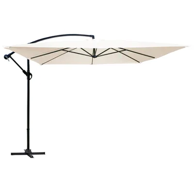 Produktbild von Quadratischer Sonnenschirm 3 x 3 m Weiss - Oviala Genova