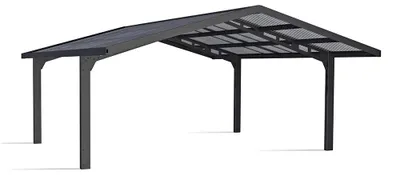 Produktbild von Palram - Canopia Aluminium Carport Sydney Apex Doppelcarport Schwarz 587x538x288 cm