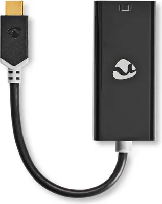 Image de Adaptateur USB-C™ | USB 3.2 Gen 1 | USB-C™ mâle | Mini DisplayPort femelle | 0,20 m | Rond | Plaqué or | PVC | Anthracite | Boîte avec fenêtre