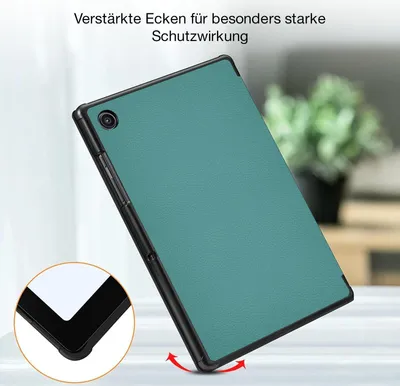 Produktbild von Schutzhülle + 2x 4H Displayfolie für Samsung Galaxy Tab A9 2023 8.7 Zoll Cover Case Schutz Tablet Farbe: Türkis