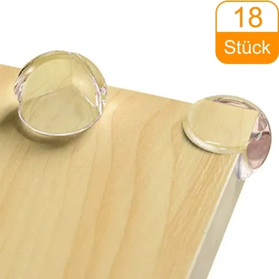 Produktbild von Eckenschutz und Kantenschutz für Kindersicherung, für Tisch und Möbel Ecken, Stoßschutz für Baby und Kinder, für Baby Schutz, Transparent (18 Stück)