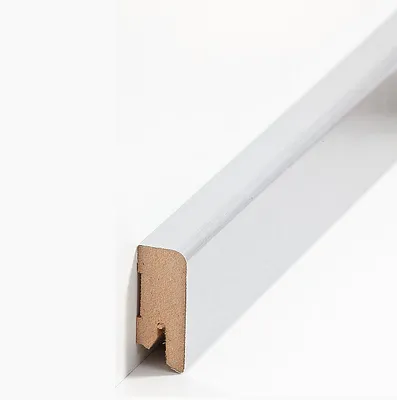 Produktbild von Sockelleiste MDF 16 x 40 mm Metallic Aluminium Nachbildung Fußleiste