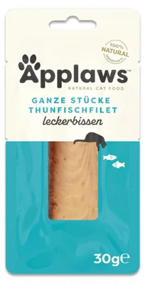 Productafbeelding van Applaws Kattenkoekjes: Hele tonijnfilet, 30g zakje (12 zakjes)