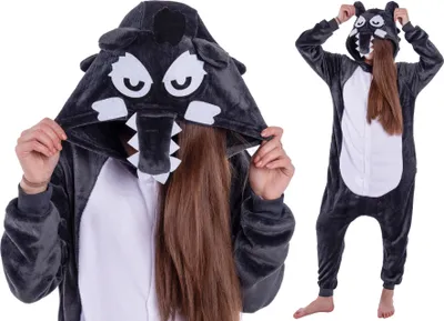 Produktbild von Kigurumi Onesie Wolf Pyjamas, Größe M