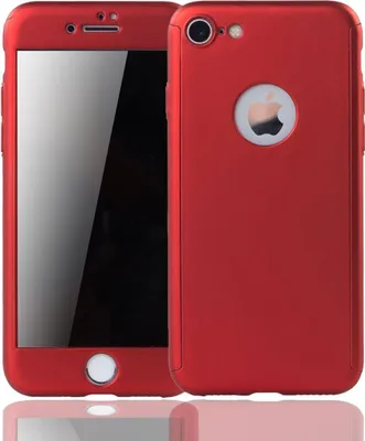 Produktbild von Handyhülle Schutzhülle für Apple iPhone 6 / 6s Plus Full Case Cover Displayschutz 360 Rot