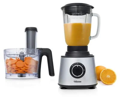 Productafbeelding van Tristar MX-4823, 1,5 liter, zwart, roestvrij staal, transparant, draaibaar, 1,5 liter, geschikt voor schnitzel, 0,6 meter