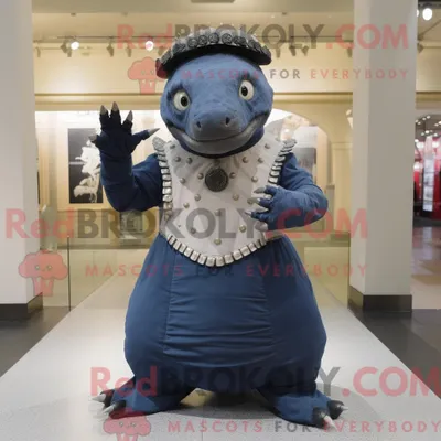 Produktbild von Marineblaues REDBROKOLY Glyptodon-Maskottchenkostüm mit Kleid und Handschuhen