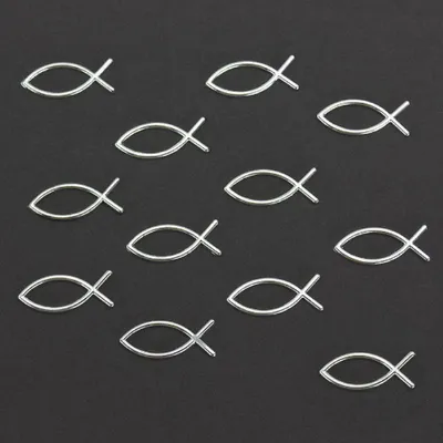 Produktbild von Oblique Unique Fische Streudeko Taufe Kommunion Konfirmation - silber