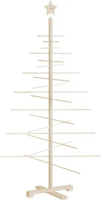 Image de vidaXL Arbre de Noël en bois à décorer 150 cm Pin massif