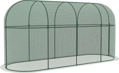 Produktbild von Vogelschutznetz, Metallgestell, Reißverschlusstür, einfacher Auf- und Abbau, 3 x 1 x 1,5 m, Grün