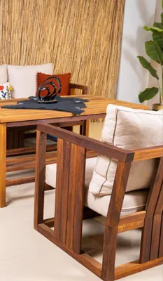 Immagine prodotto di Set di mobili da giardino Divano Tavolino Poltrona Resistente all'acqua Beige