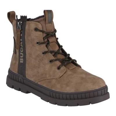 A single brown boot is shown against a white background.