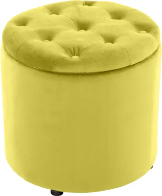 Obrázek produktu pro Taburetka s úložným prostorem Pantin - samet, v42 x Ø45 cm - Černá