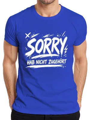 Obrázek produktu pro Omlouvám se, neposlouchal jsem. Vtipné. Sarkasmus. Výroky. Humor. Tričko pro muže, modré, velikost 3XL